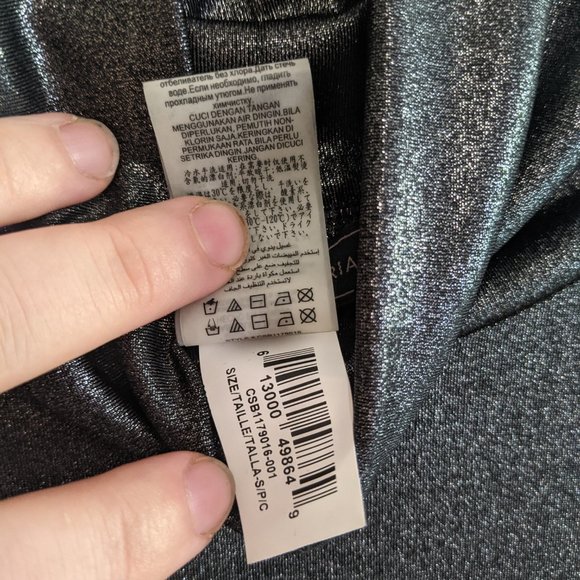 BCBGENERRATION Black metallic turtleneck top - Picture 5 of 11